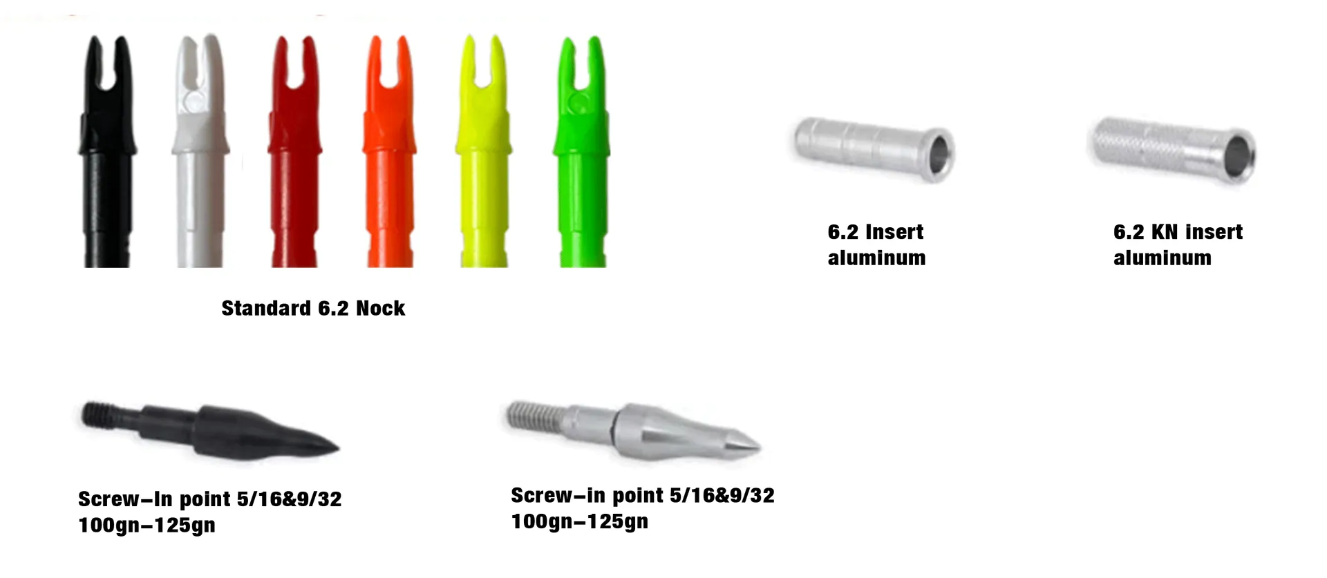 Composants 6.2mm